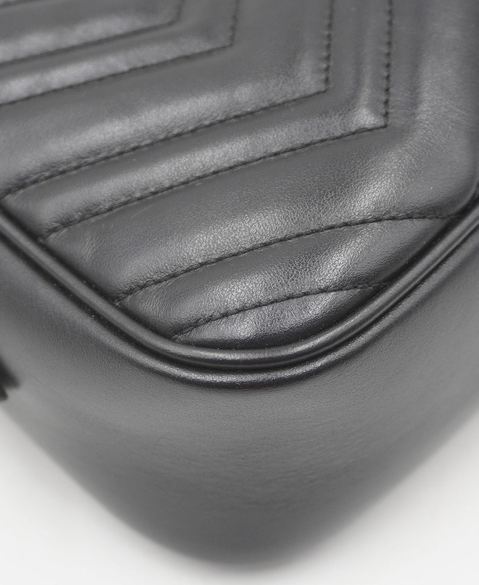 Small Marmont Matelasse Camera Bag Black