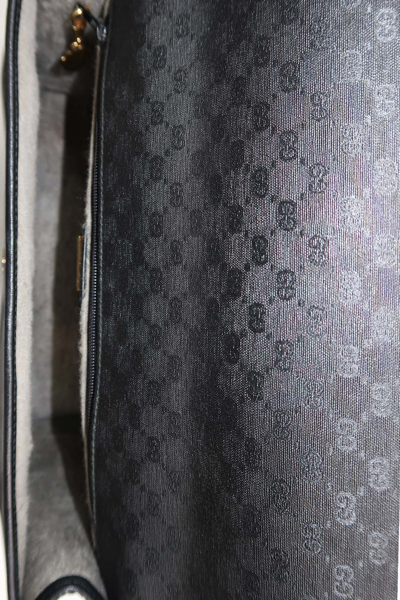 Vintage Coated Canvas Messenger Bag Black