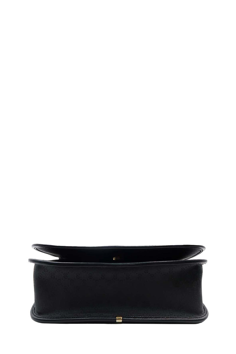 Vintage Coated Canvas Messenger Bag Black