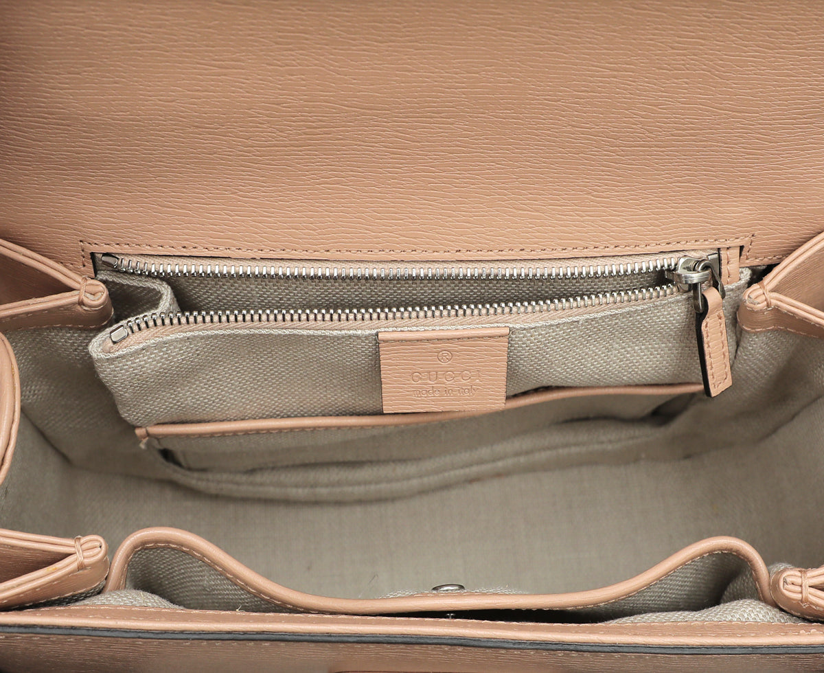 Gucci Blush Pink Bamboo Top Handle Bag