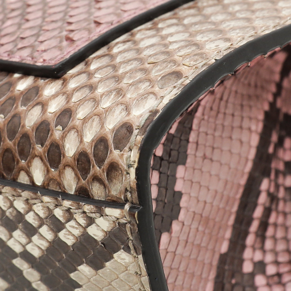 Gucci Bicolor Python Padlock Small Bag