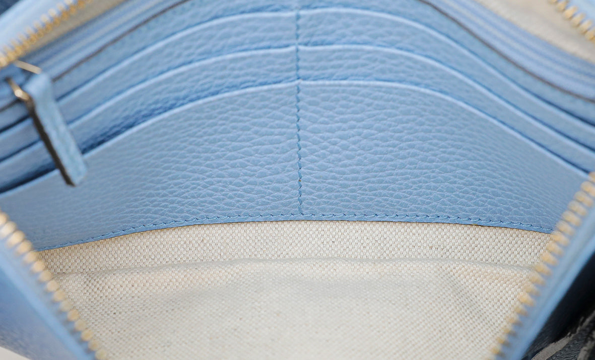 Gucci Light Blue Swing Wristlet Pouch