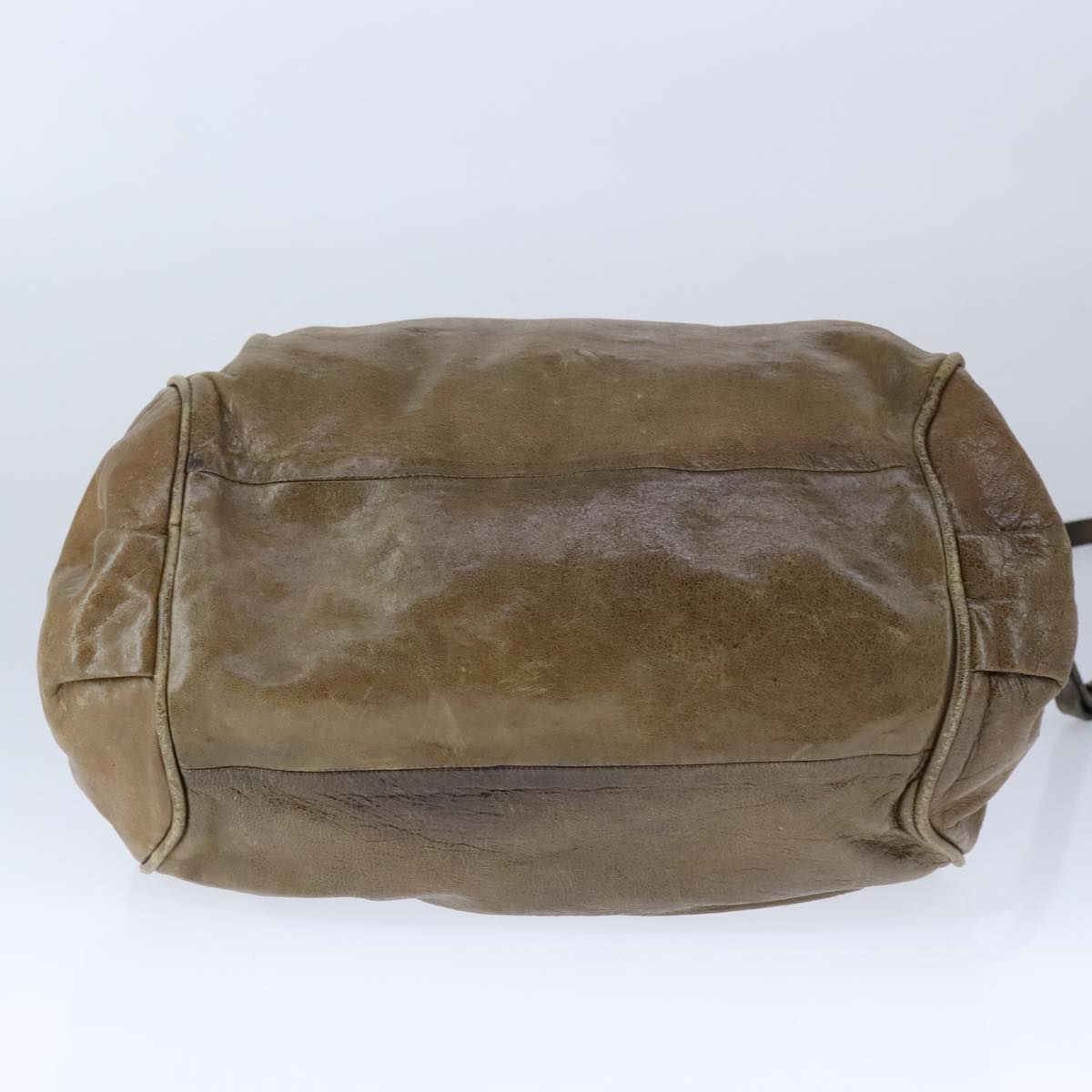 Chloe Etel Hand Bag Leather 2way Brown Gold hk1876