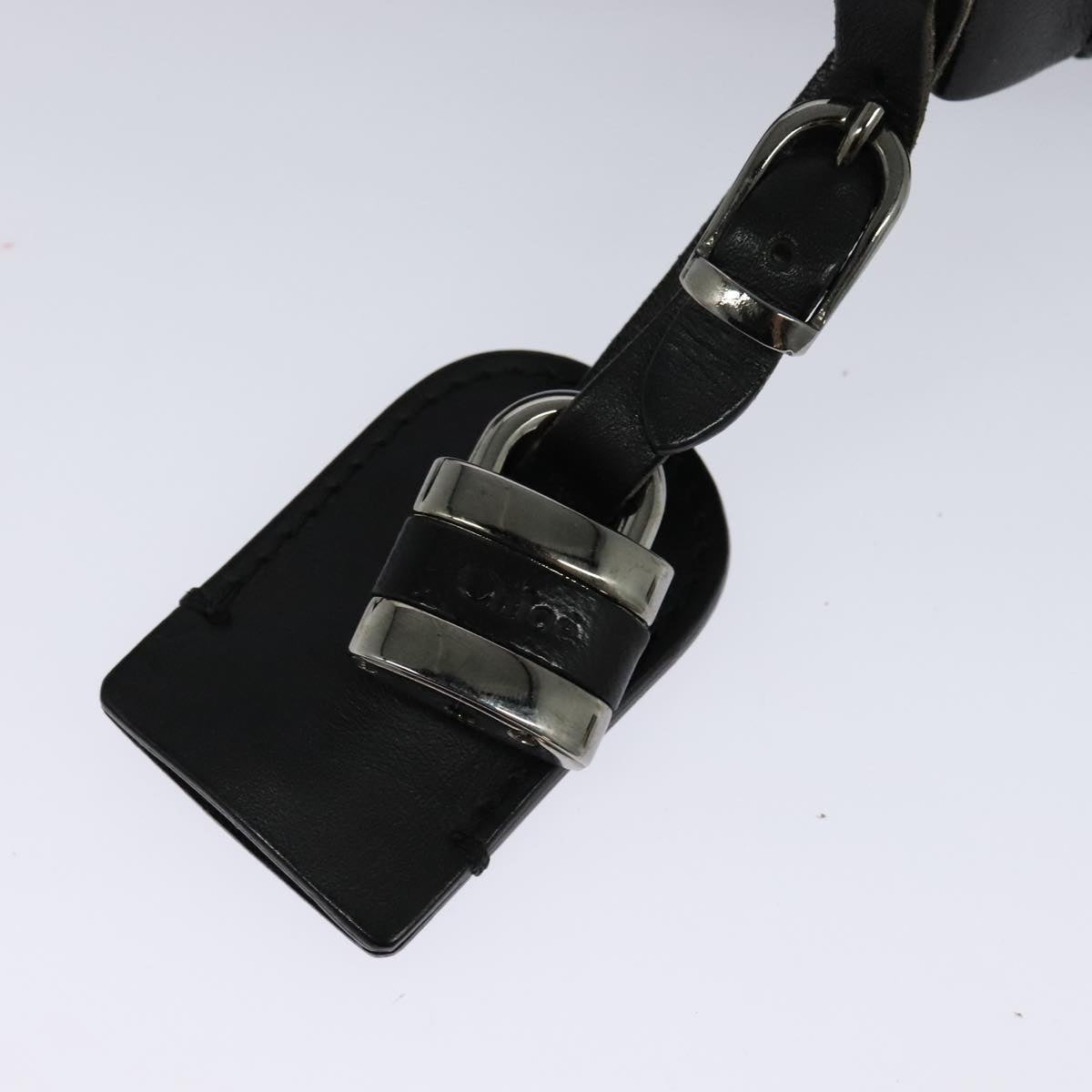 Chloe Paddington Body Bag Leather Black Silver hk2099