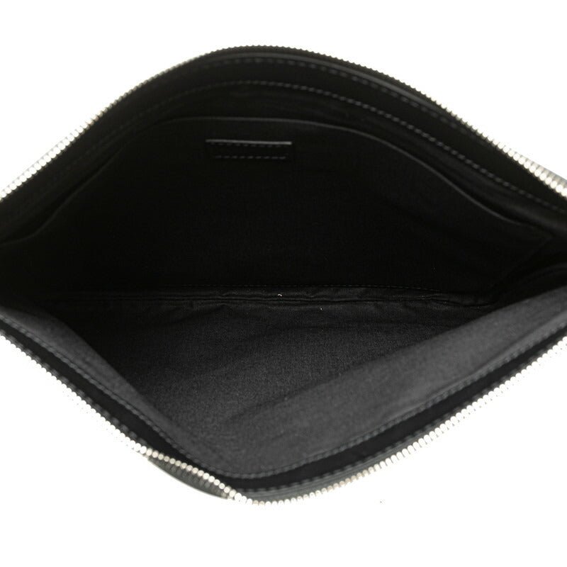 balenciaga Navy Clip M Canvas Leather Clutch