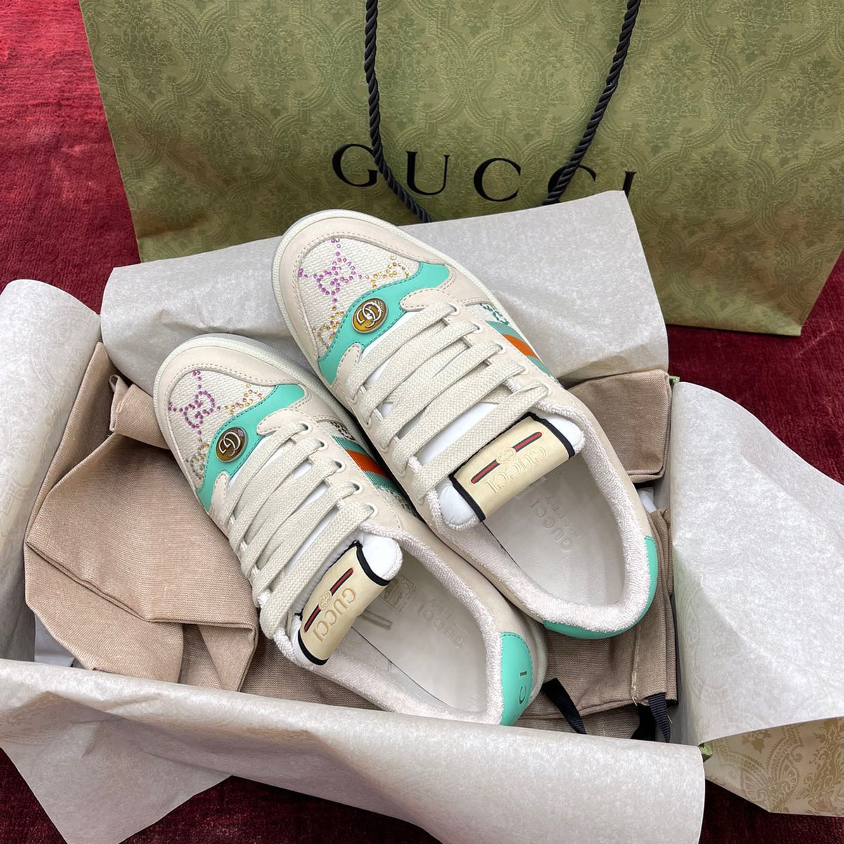 GG SCREENER LEATHER SNEAKERS