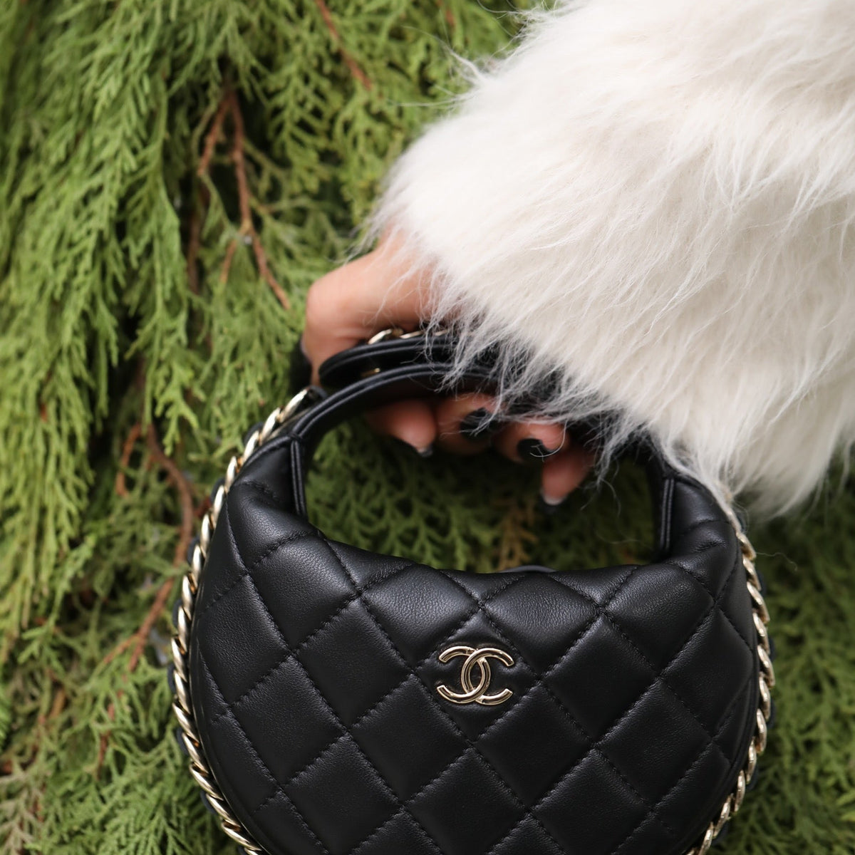CC 23C QUILT MINI TOP HANDLE BAG