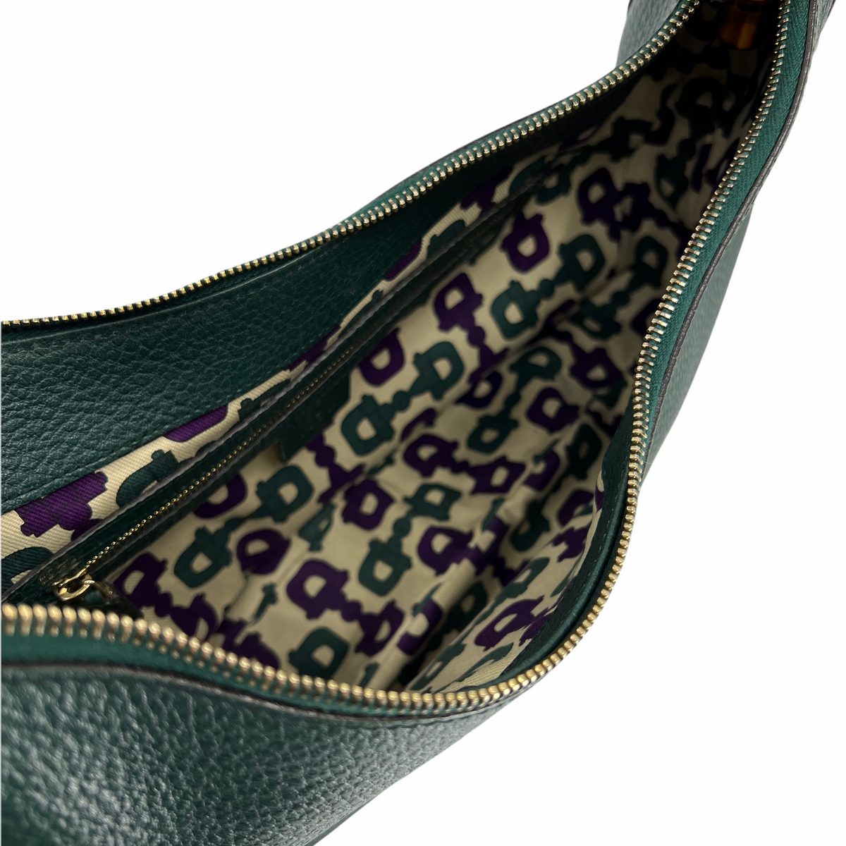 Gucci Pebbled Calfskin Bamboo Ring Hobo