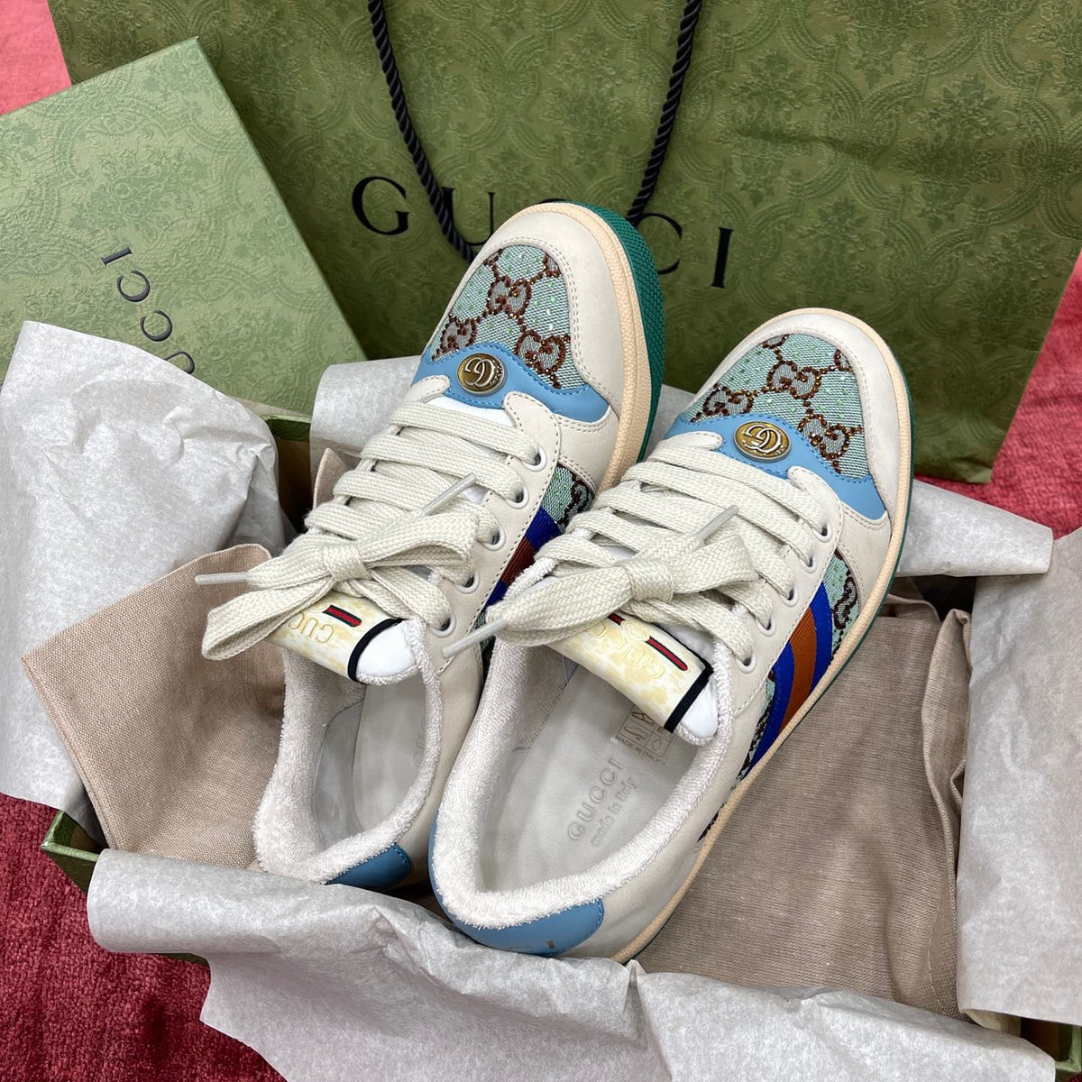 GG SCREENER LEATHER SNEAKERS