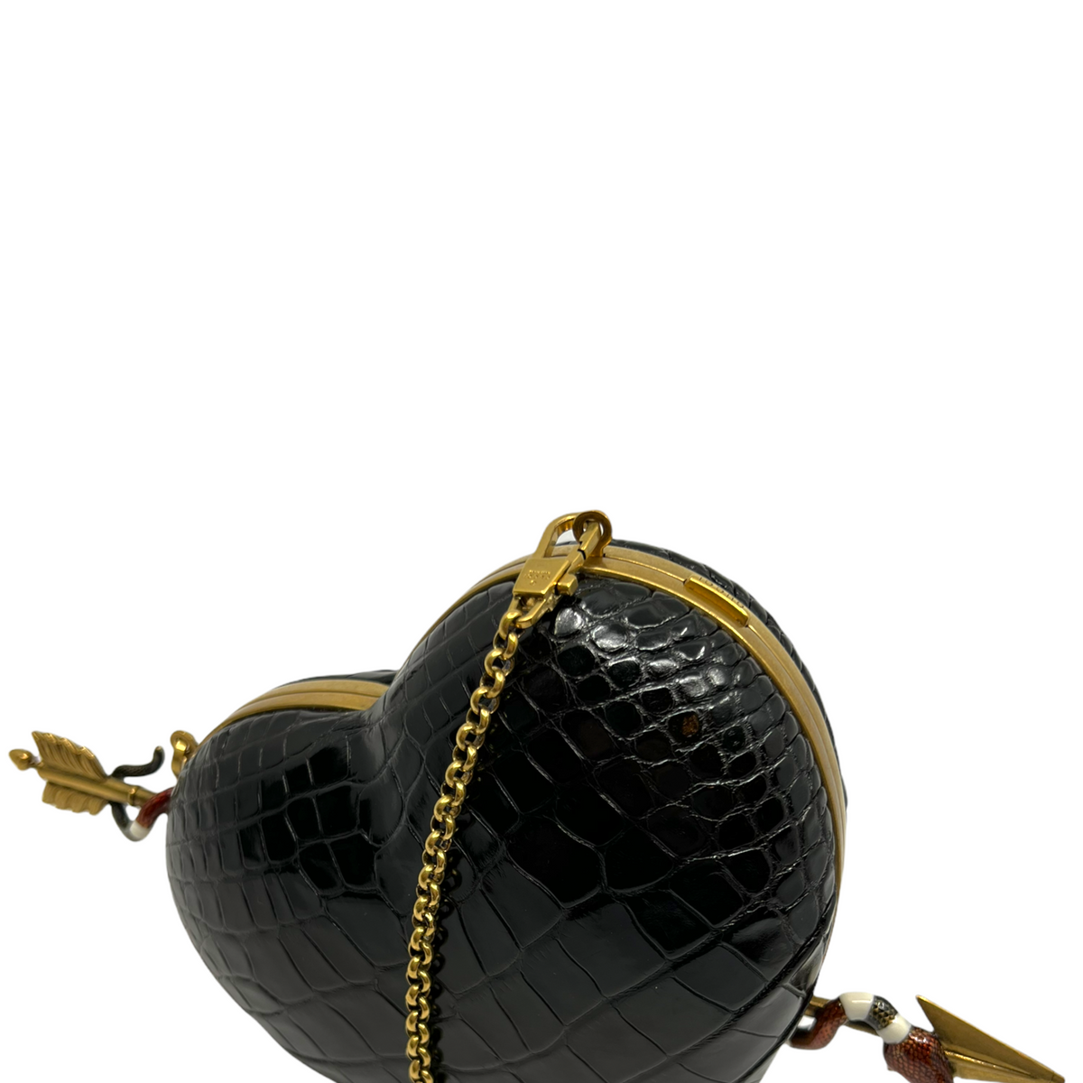 Gucci Limited Edition Heart and Arrow Crocodile Bag NEW