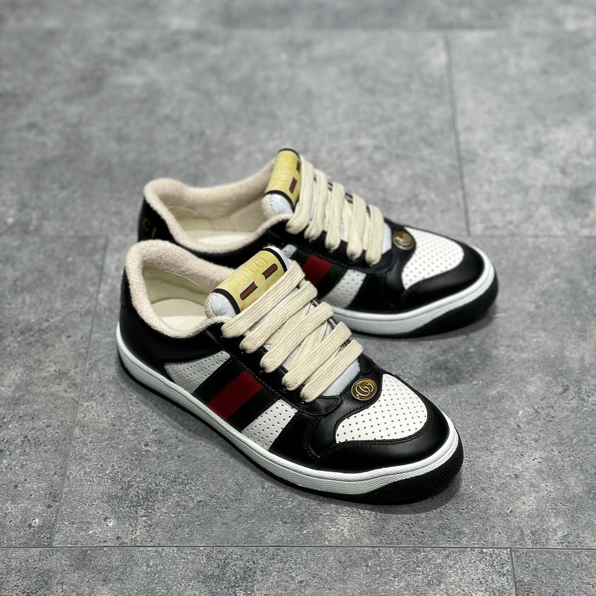 GG SCREENER LEATHER SNEAKERS