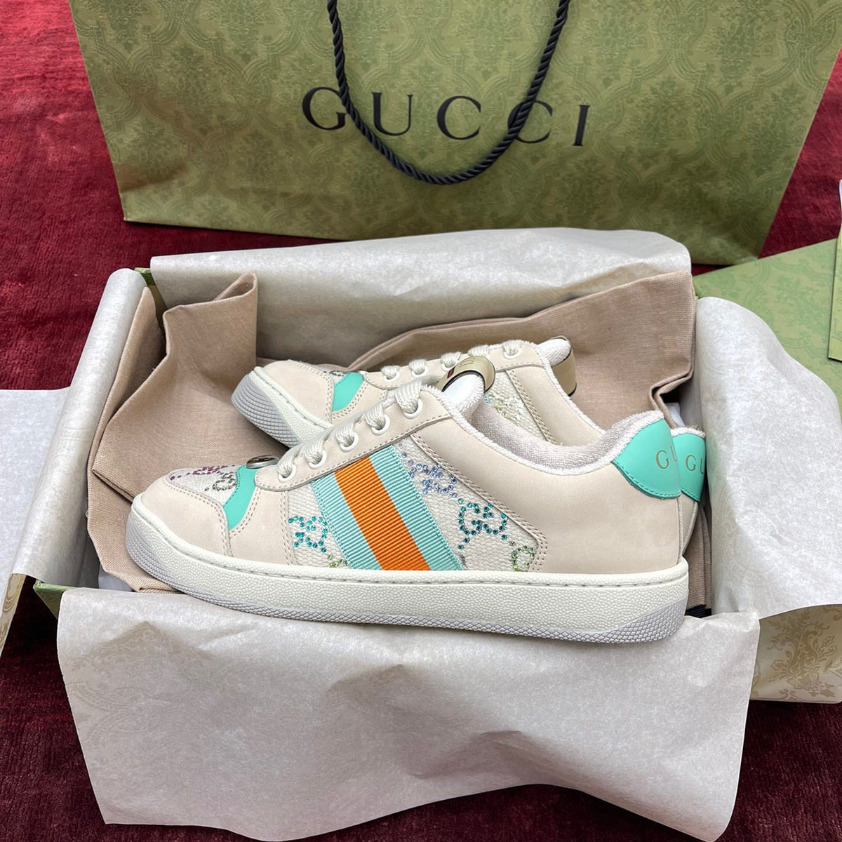 GG SCREENER LEATHER SNEAKERS