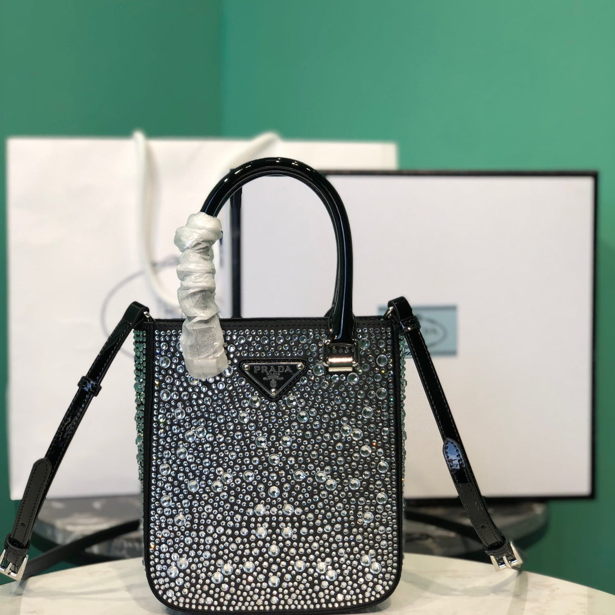 PD SMALL CRYSTAL TOTE BAG