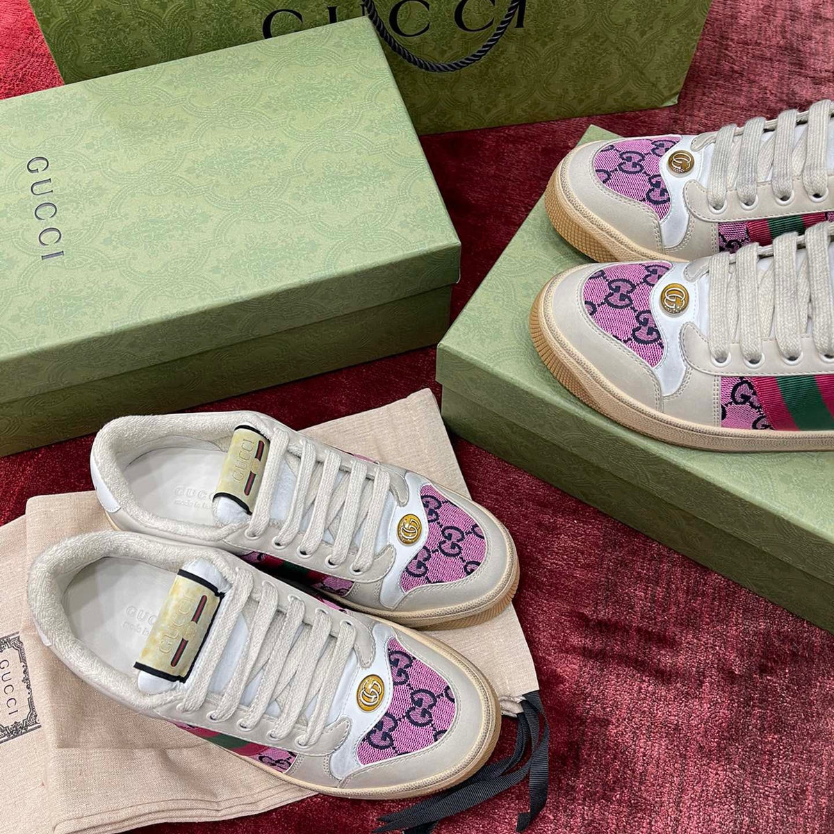 GG SCREENER LEATHER SNEAKERS