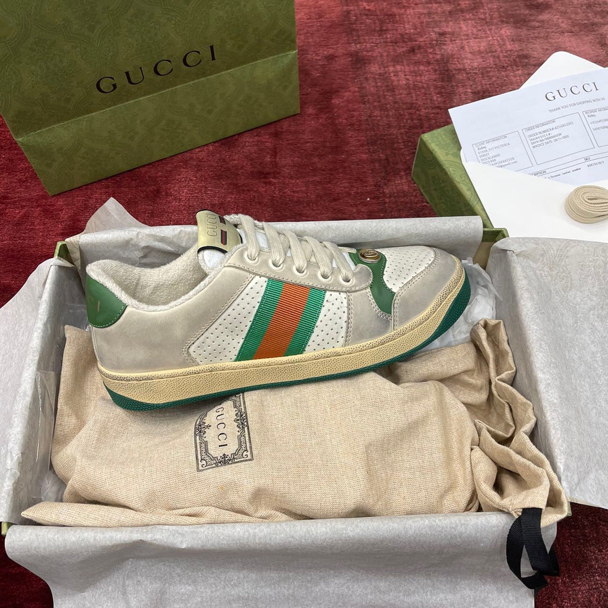 GG SCREENER LEATHER SNEAKERS