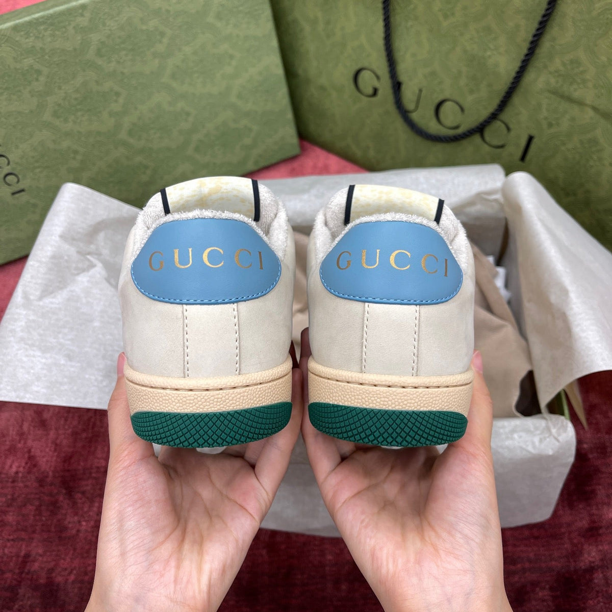 GG SCREENER LEATHER SNEAKERS