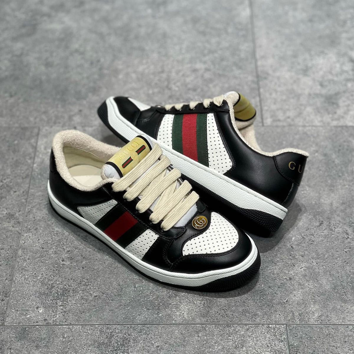 GG SCREENER LEATHER SNEAKERS