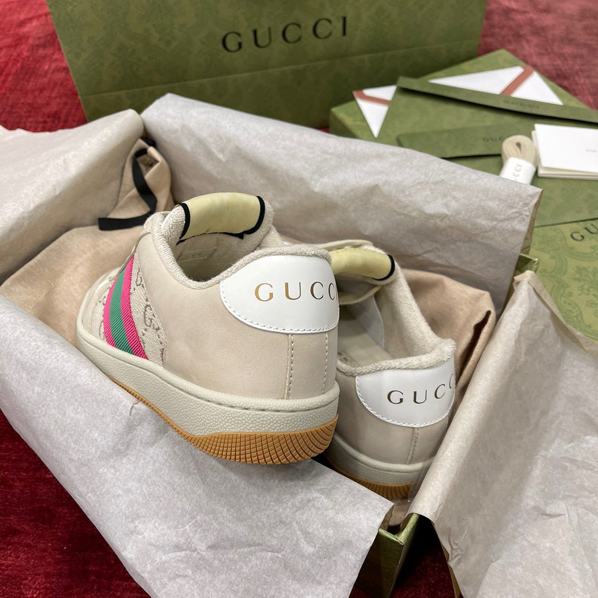 GG SCREENER LEATHER SNEAKERS