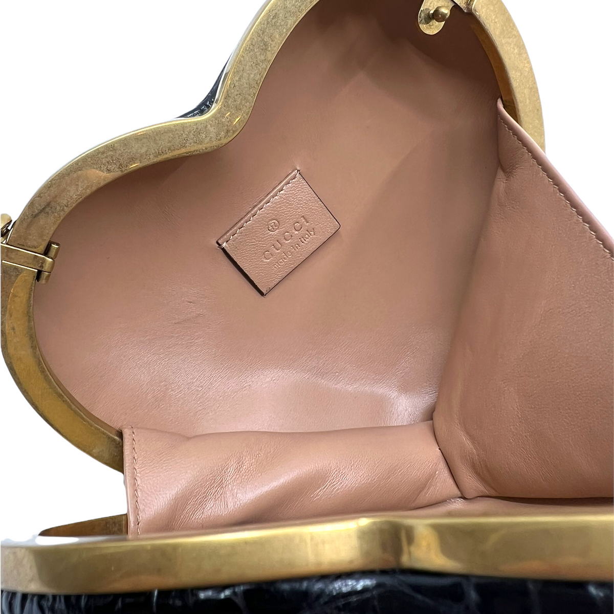 Gucci Limited Edition Heart and Arrow Crocodile Bag NEW