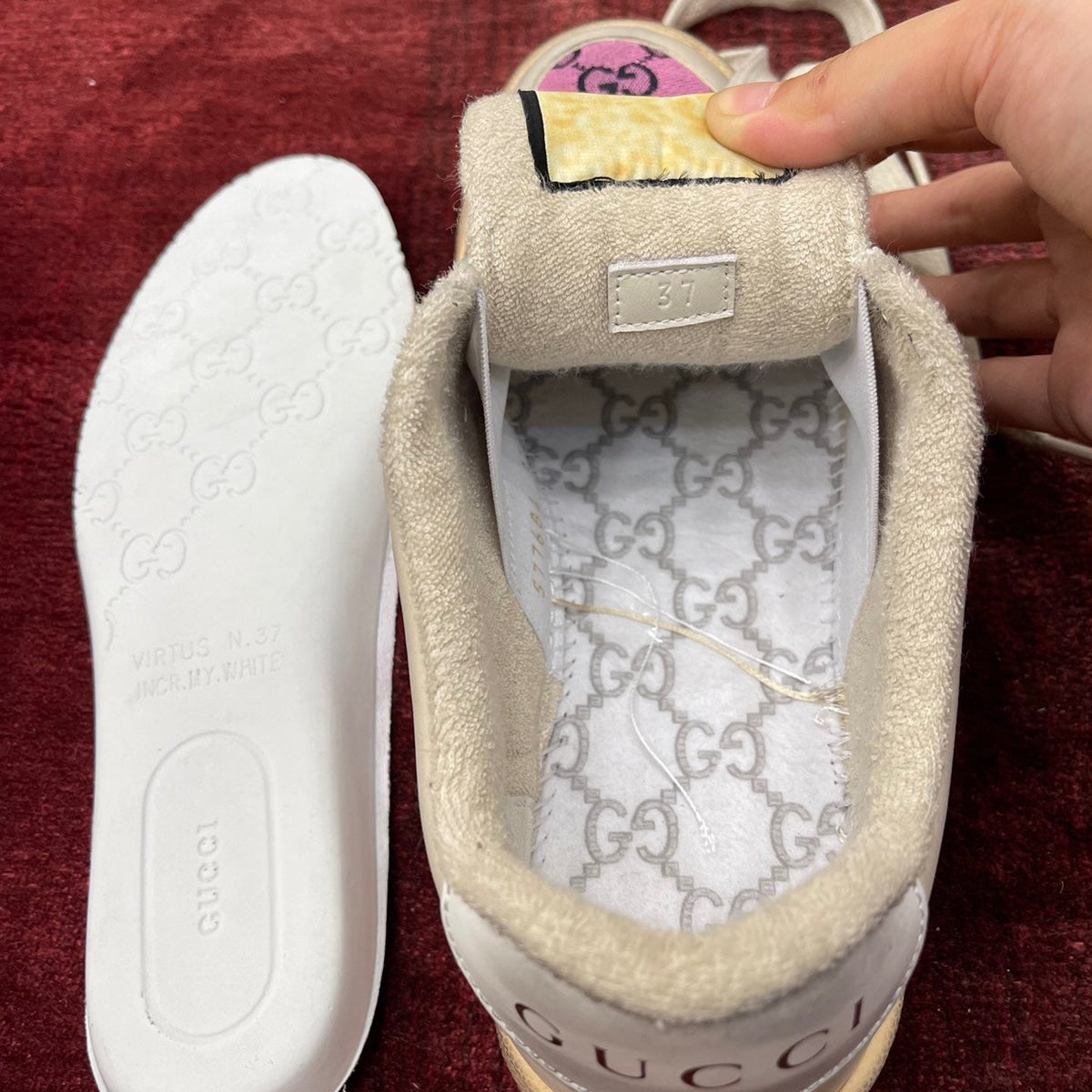 GG SCREENER LEATHER SNEAKERS