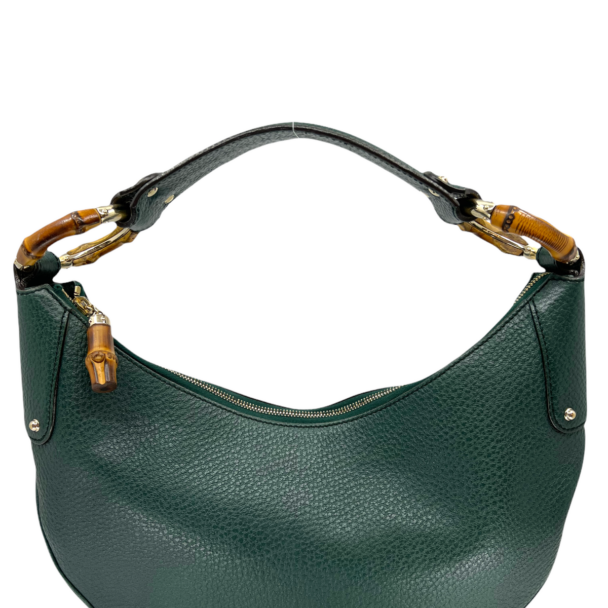 Gucci Pebbled Calfskin Bamboo Ring Hobo