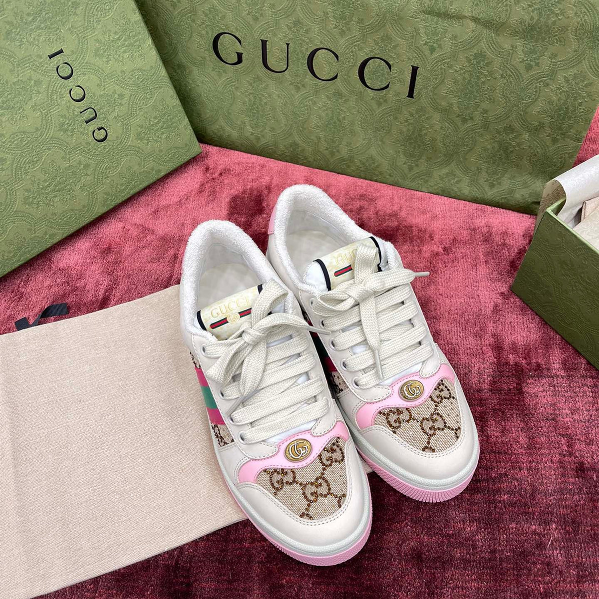 GG SCREENER LEATHER SNEAKERS