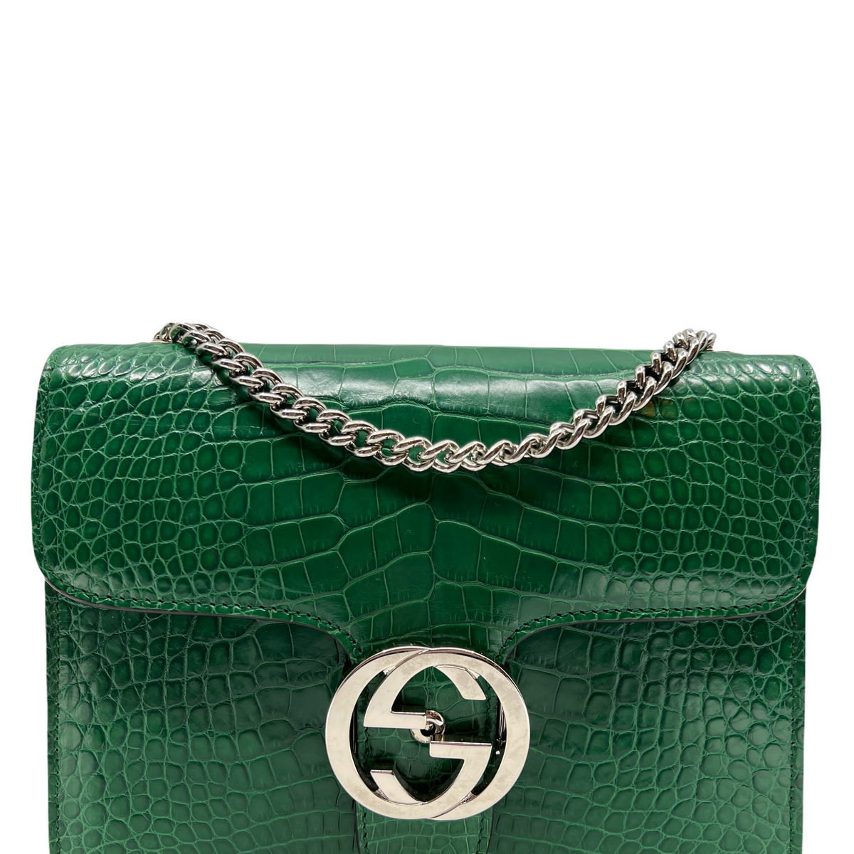 Gucci Dollar Crocodile Interlocking GG Bag