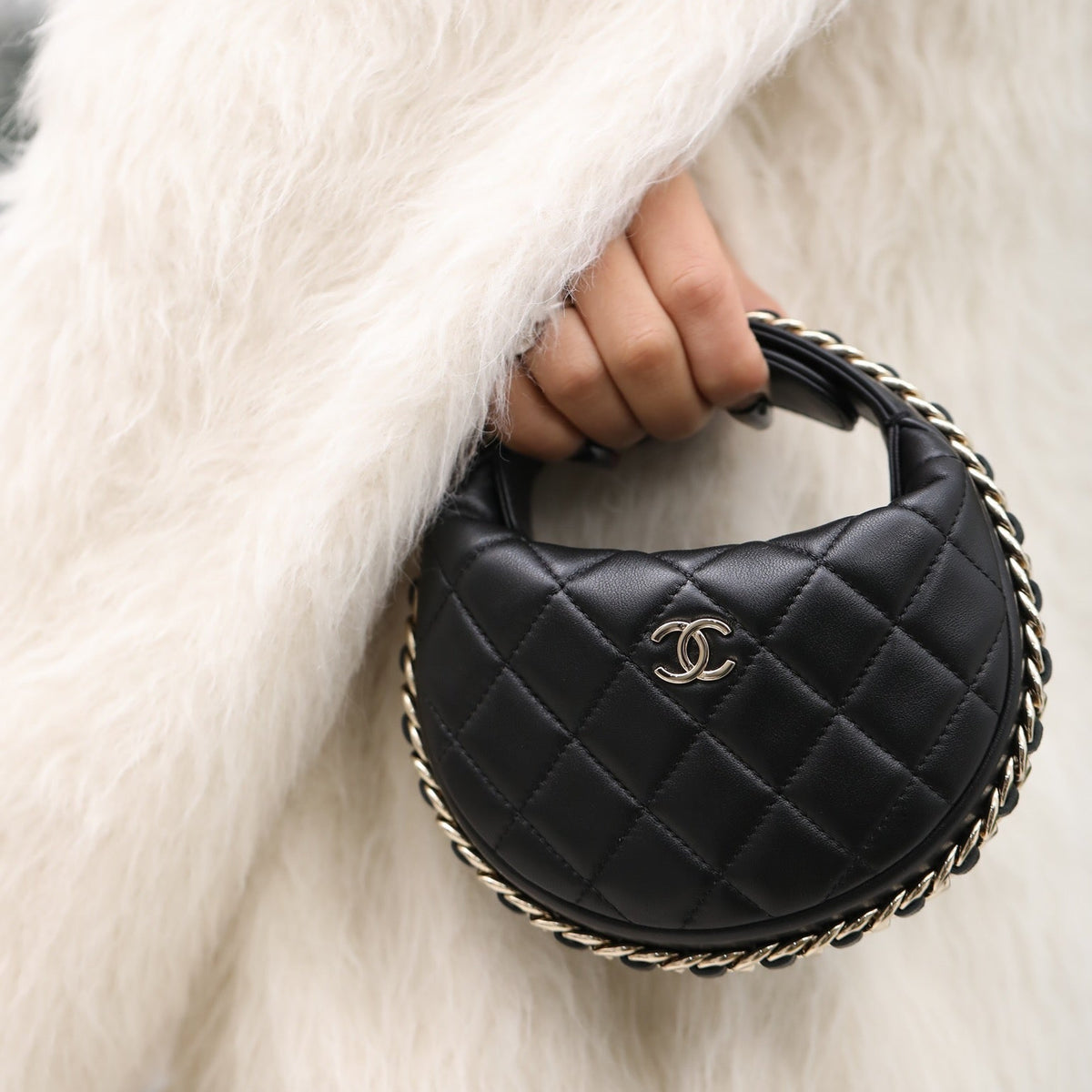 CC 23C QUILT MINI TOP HANDLE BAG