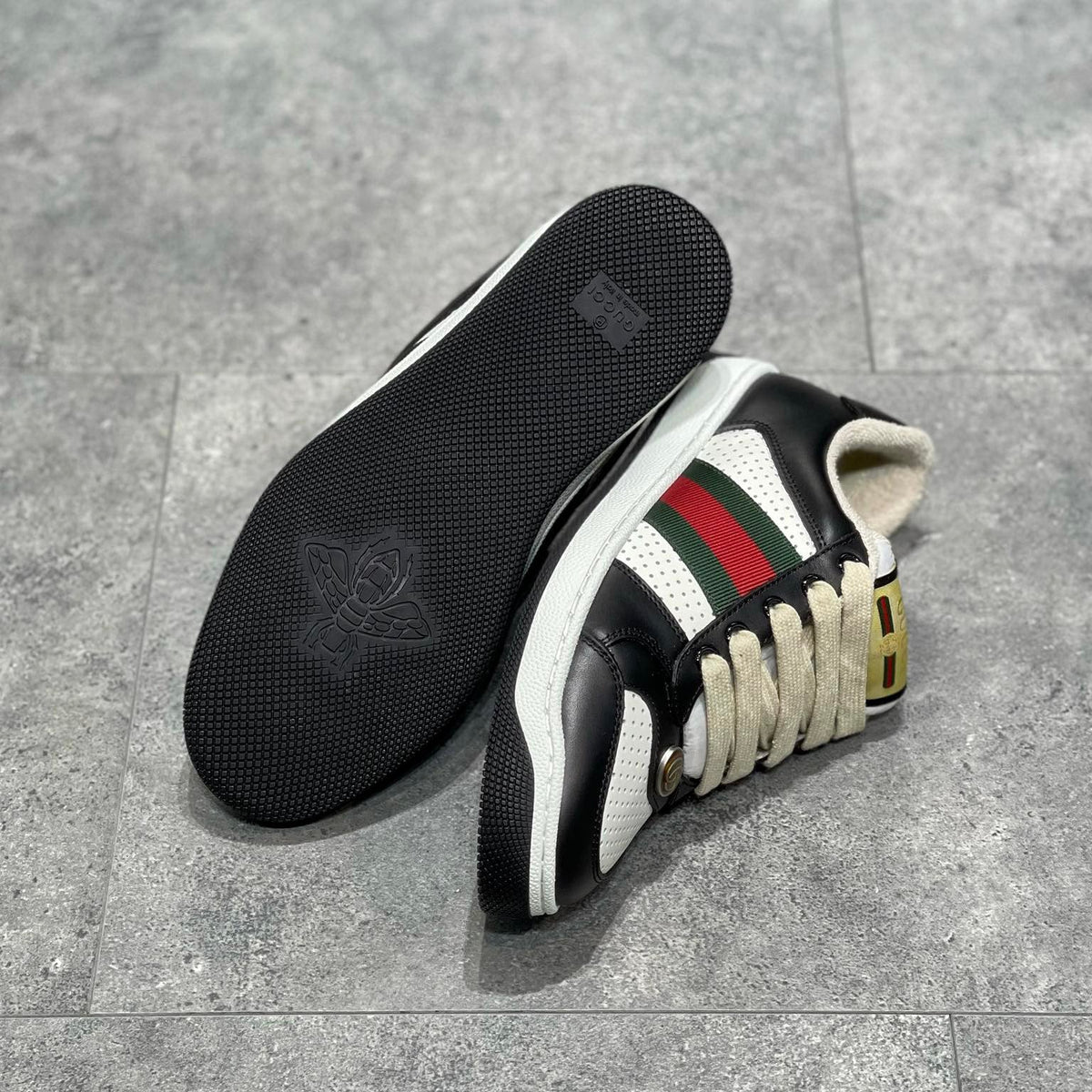 GG SCREENER LEATHER SNEAKERS