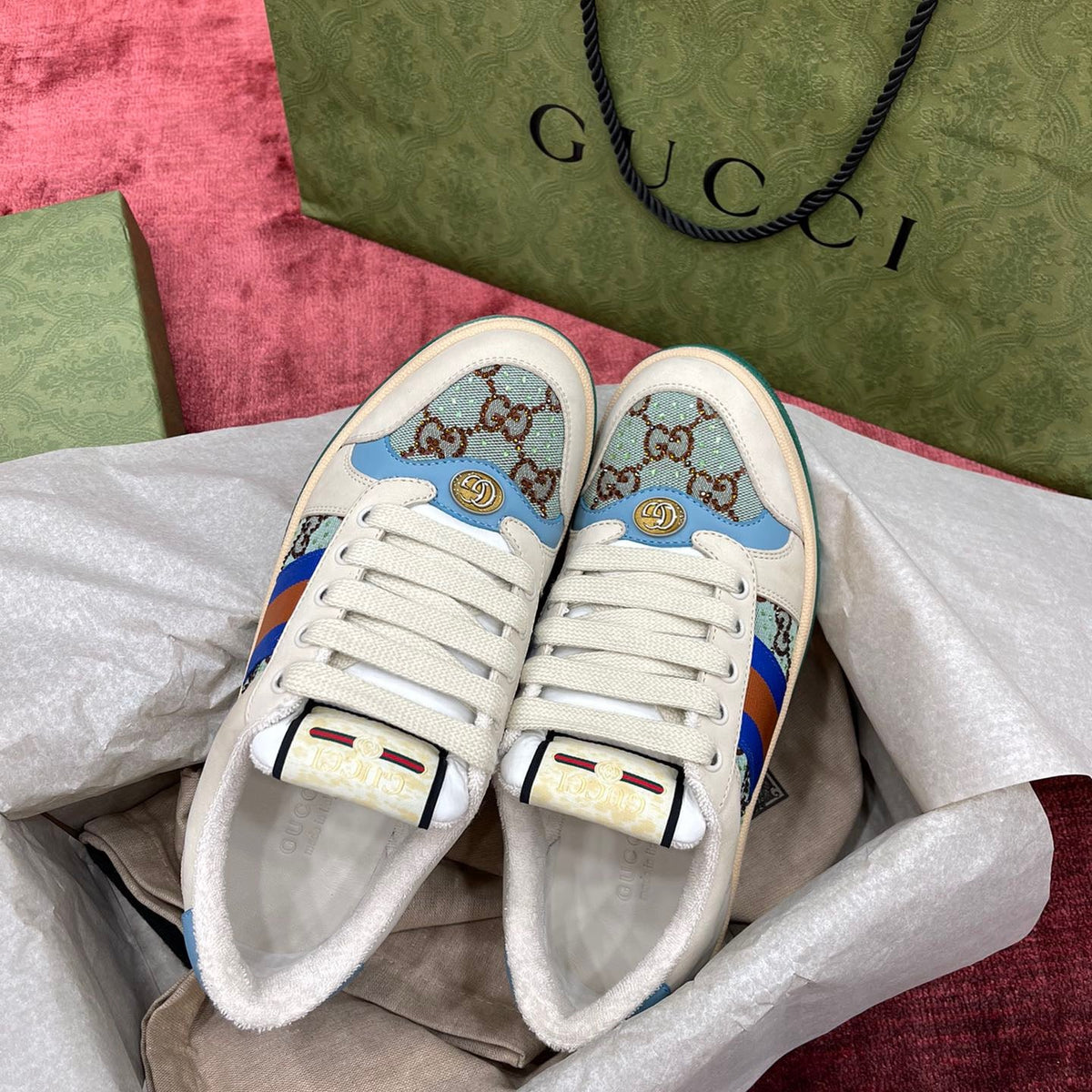 GG SCREENER LEATHER SNEAKERS