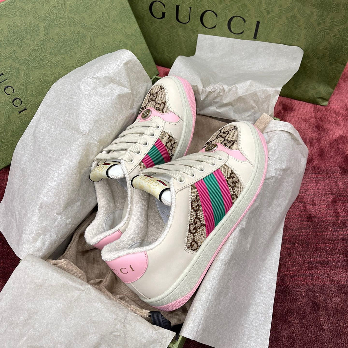 GG SCREENER LEATHER SNEAKERS