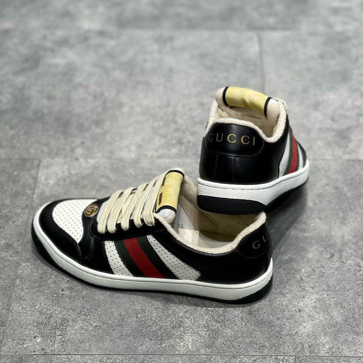 GG SCREENER LEATHER SNEAKERS