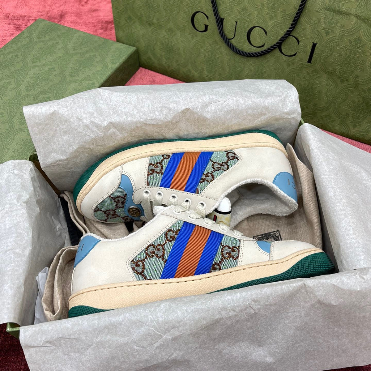 GG SCREENER LEATHER SNEAKERS