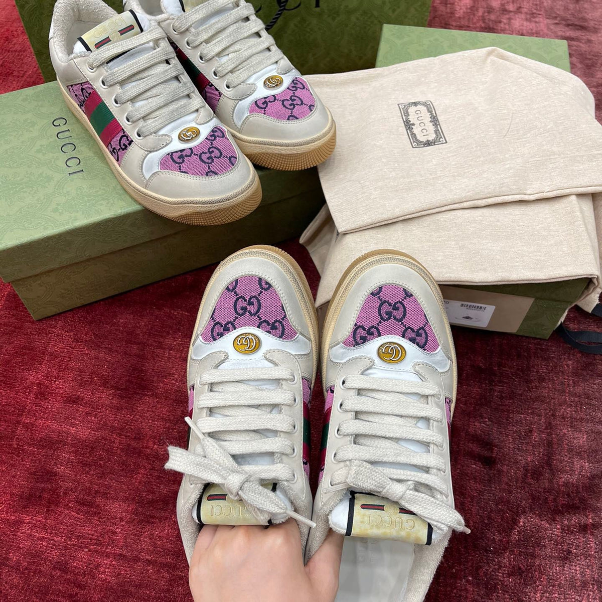 GG SCREENER LEATHER SNEAKERS