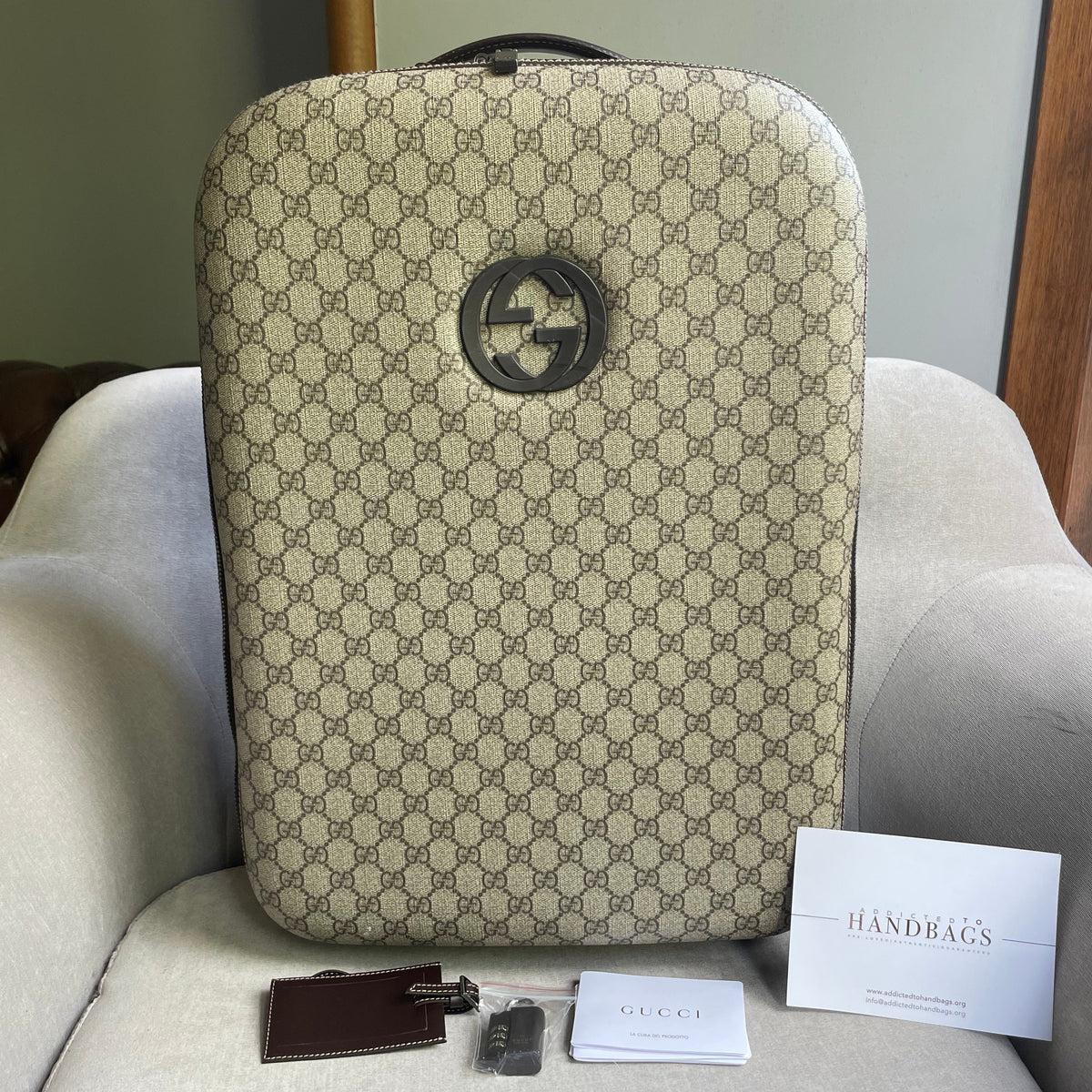Gucci Supreme Canvas Monogram GG Cabin Suitcase