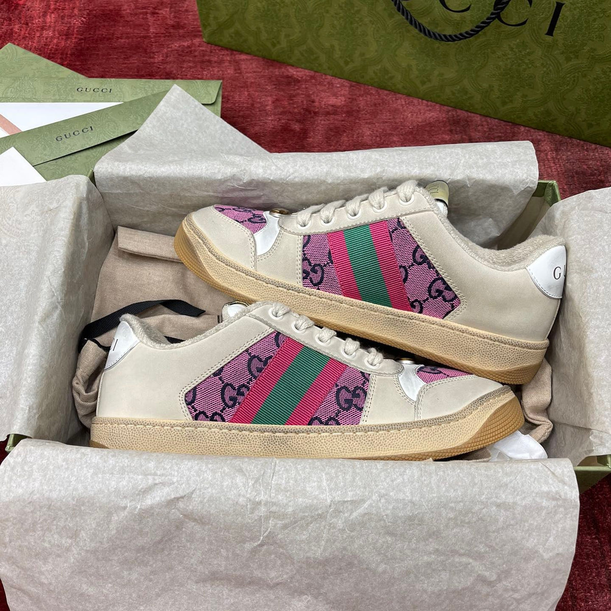GG SCREENER LEATHER SNEAKERS