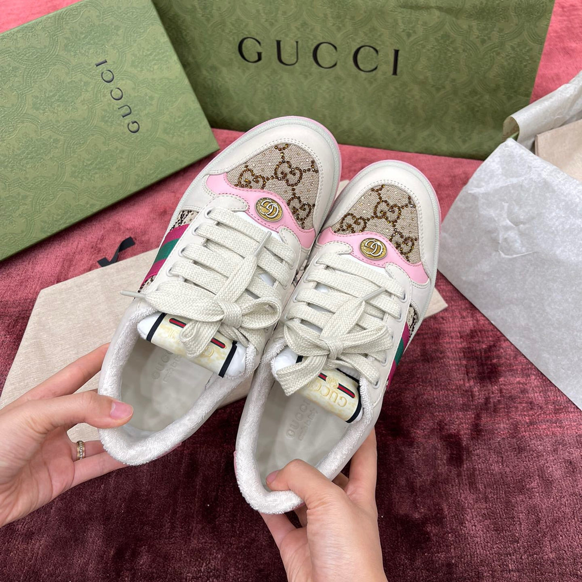 GG SCREENER LEATHER SNEAKERS