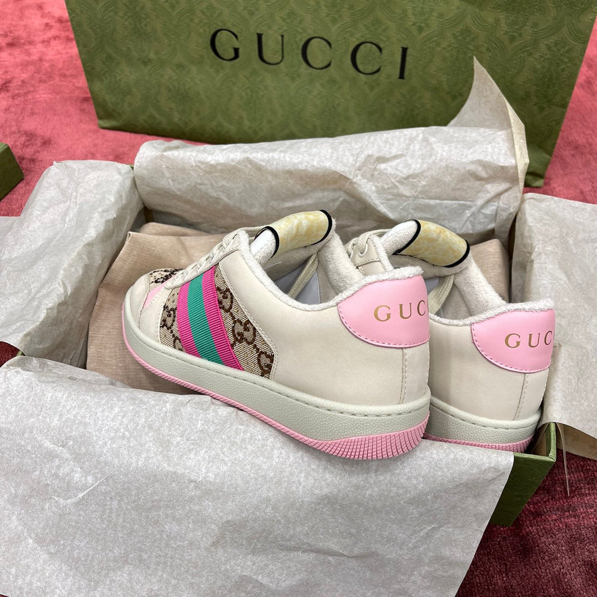 GG SCREENER LEATHER SNEAKERS