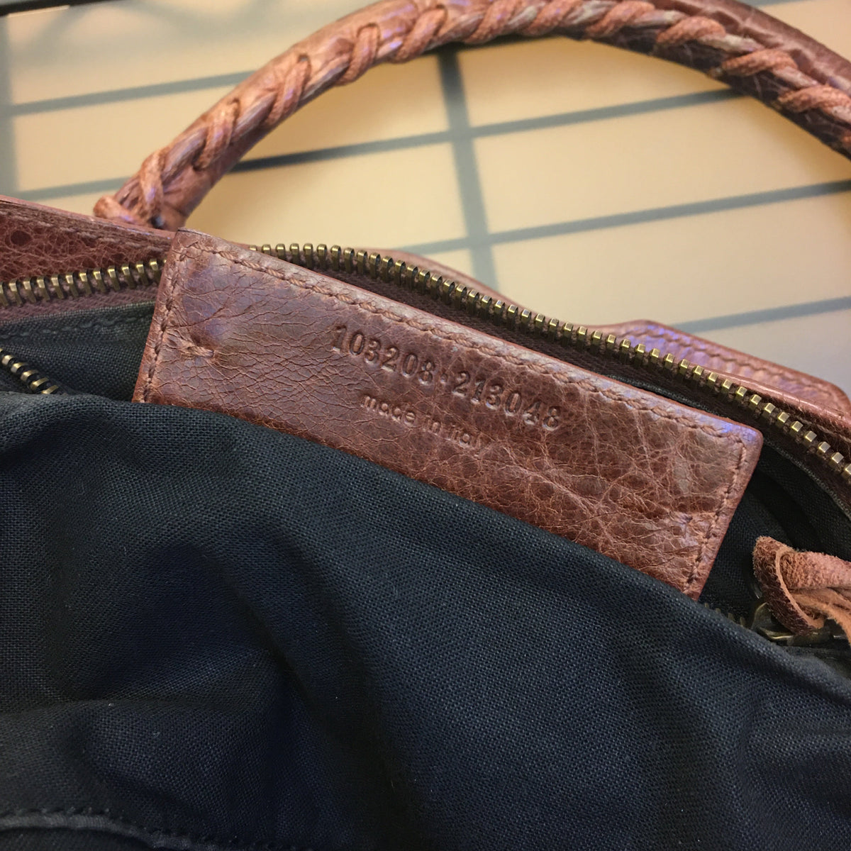 balenciaga First Handbag in Brown Leather