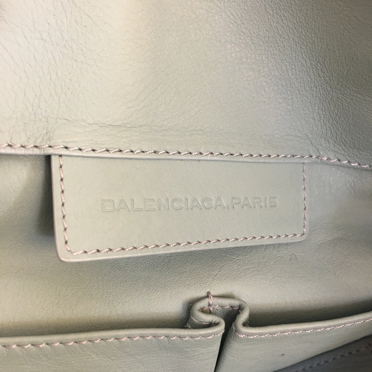 balenciaga Papier Shoulder Bag in Blue Leather