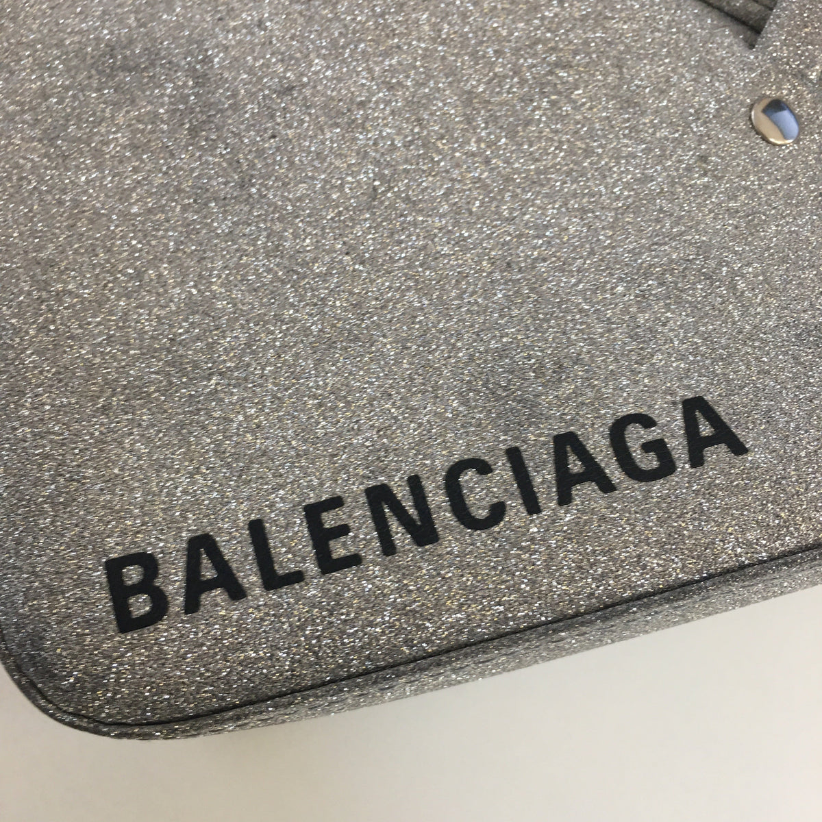balenciaga Triangle Handbag in Metallic Leather