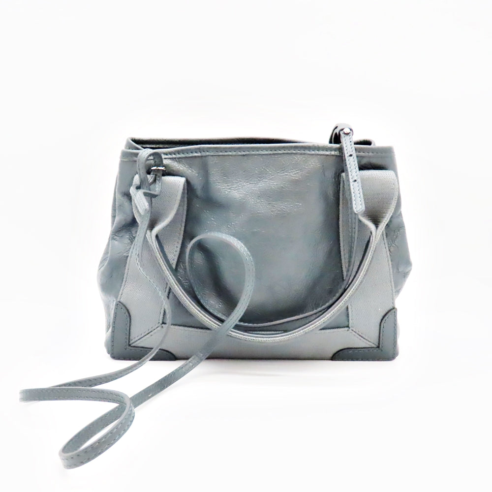 balenciaga Navy Cabas XS Leather Tote