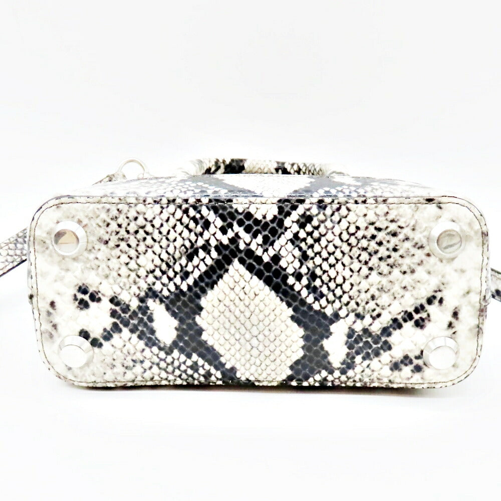balenciaga Ville Top Handle XXS Python Embossed
