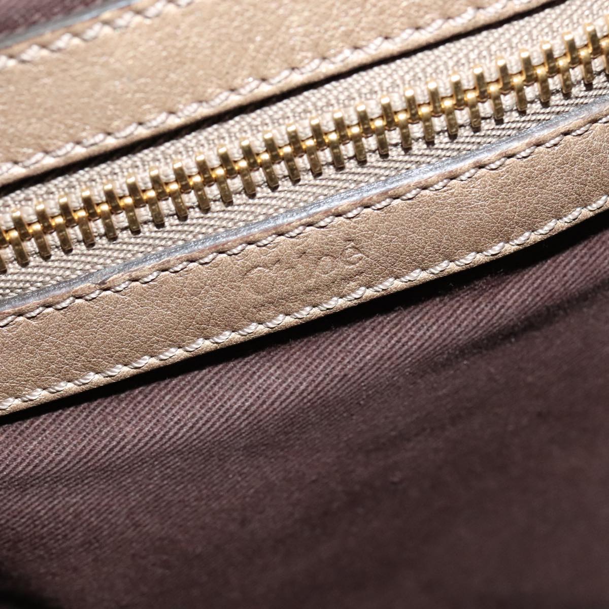 Chloe Bay Hand Bag Leather Brown ki5335