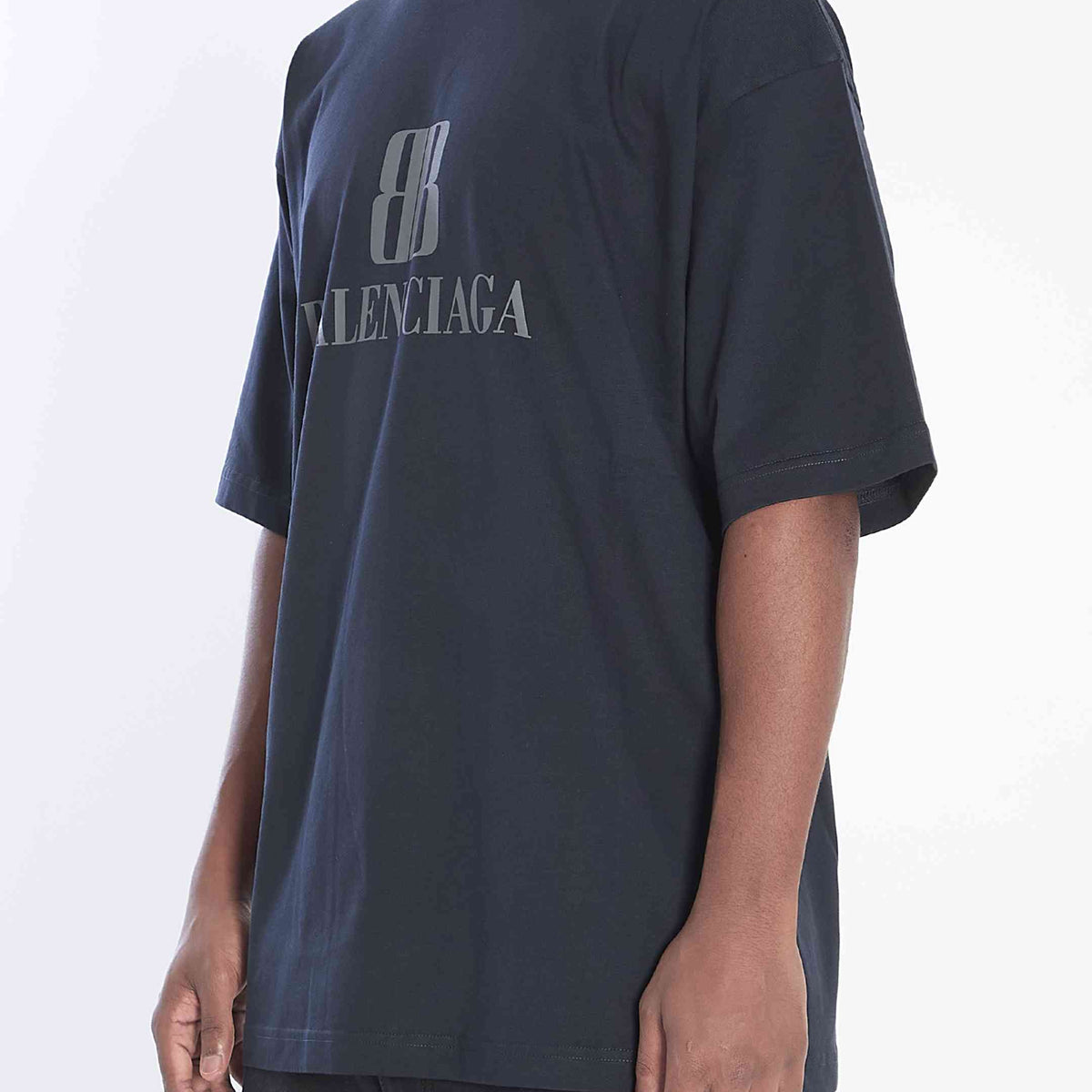 Balenciaga Men Bb T-Shirt In Cotton