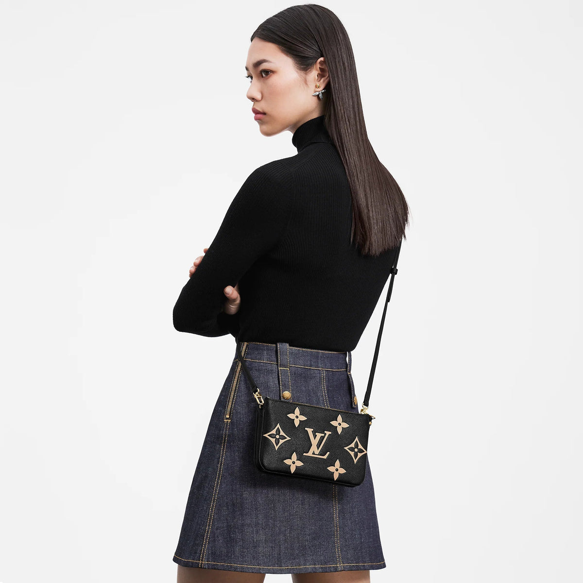 Louis Vuitton Pochette Double Zip On Strap