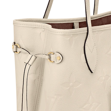 Neverfull MM Monogram Empreinte Leather In Cream