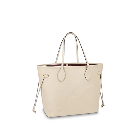 Neverfull MM Monogram Empreinte Leather In Cream