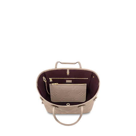 Neverfull MM Monogram Empreinte Leather In Grey