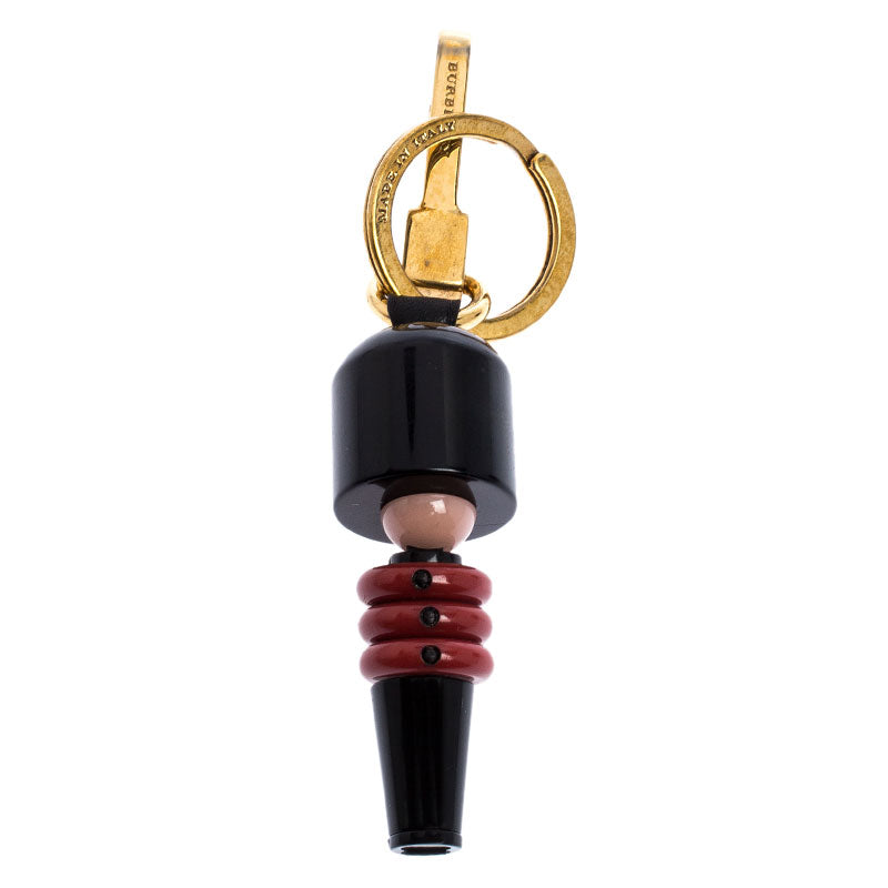Top Quality Burberry Black and Red Royal Guard Gold Tone Bag Charm